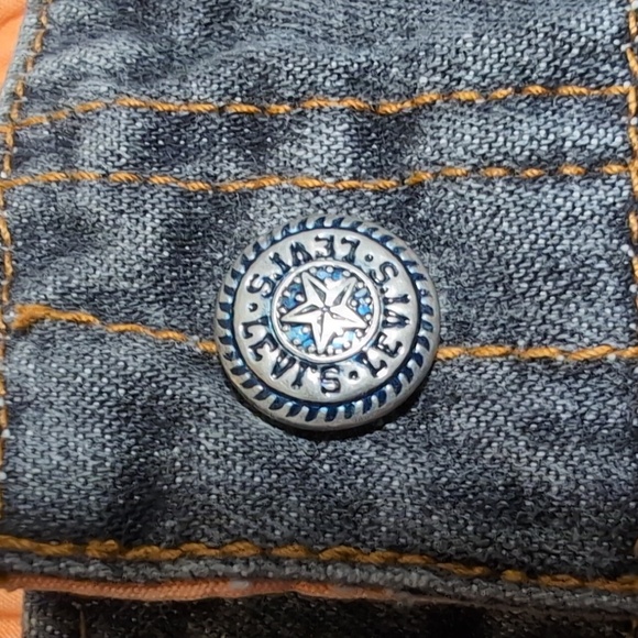 Levis Sport Jeans Vintage 80s Mom Jeans Snap Ankle Grey Acid Wash Orange Accent - Picture 8 of 14